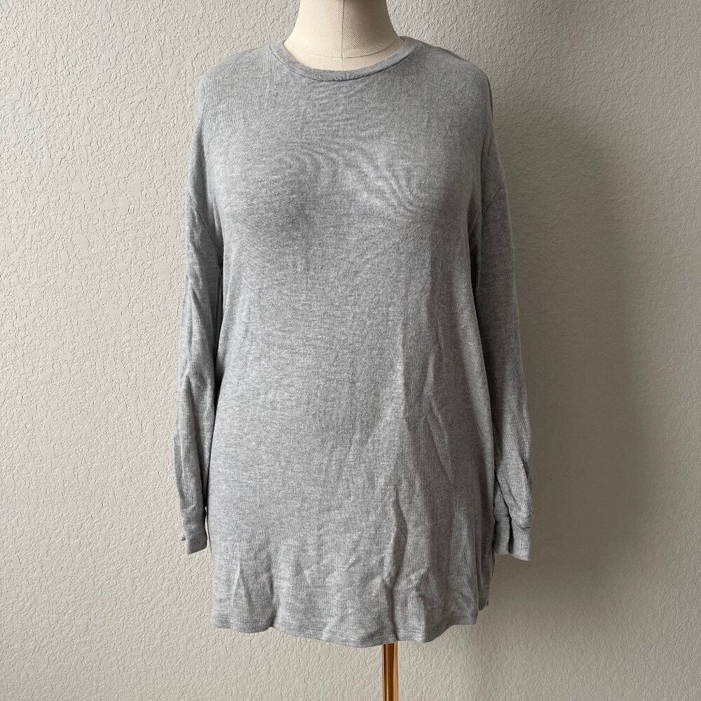 Reformation Radlee Sweater Dress in Heather Grey, Size Large